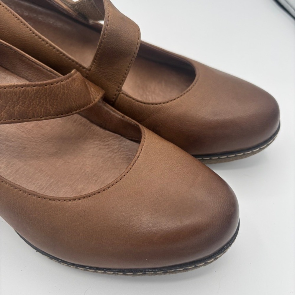 Dansko Lanie Mary Jane Women Sz 38 Brown Leather Wedge Comfort Shoes - Picture 14 of 14
